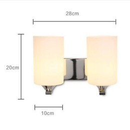 Lámpara de pared doble sencilla y cálida para sala de estar, dormitorio, pasillo, balcón