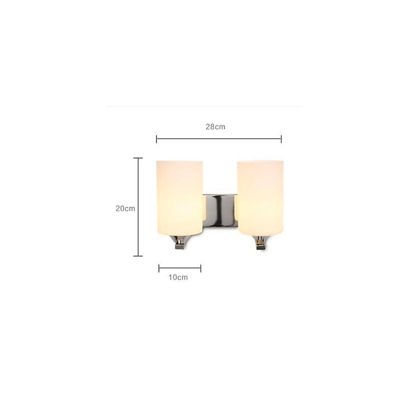 Lámpara de pared doble sencilla y cálida para sala de estar, dormitorio, pasillo, balcón