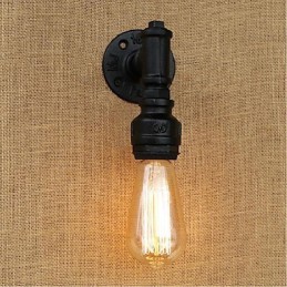 Apliques de pared con luz ambiental con pintura rústica tipo cabaña