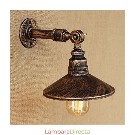 Lámpara de pared de tubería de agua nórdica de estilo industrial, luz de pared marrón antigua Lámpara de pared de tubería de agua nórdica de estilo industrial, luz de pared marrón antigua