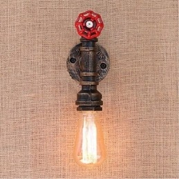 Lámpara de pared pequeña decorativa con pipa de agua sencilla y nostálgica