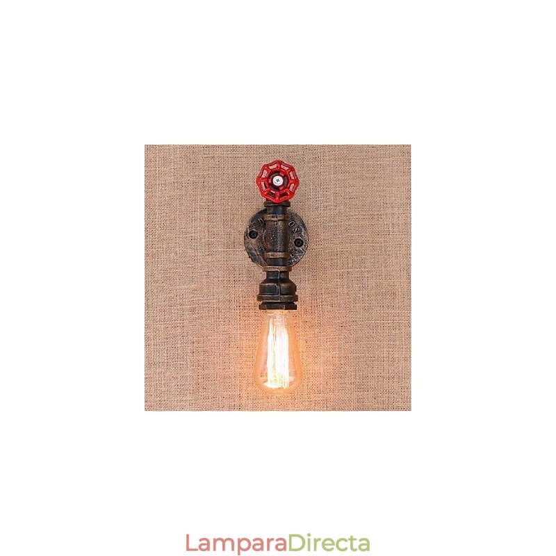 Lámpara de pared pequeña decorativa con pipa de agua sencilla y nostálgica