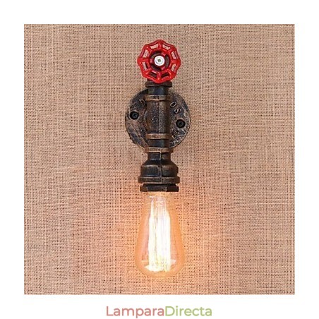 Lámpara de pared pequeña decorativa con pipa de agua sencilla y nostálgica Lámpara de pared pequeña decorativa con pipa de agua sencilla y nostálgica