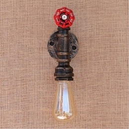 Lámpara de pared pequeña decorativa con pipa de agua sencilla y nostálgica