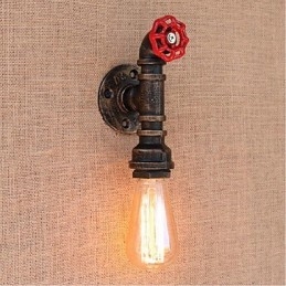 Lámpara de pared pequeña decorativa con pipa de agua sencilla y nostálgica