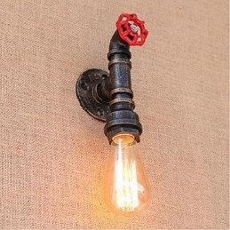 Lámpara de pared pequeña decorativa con pipa de agua sencilla y nostálgica