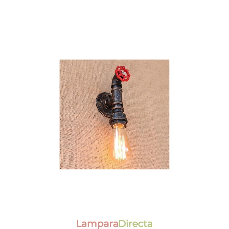 Lámpara de pared pequeña decorativa con pipa de agua sencilla y nostálgica