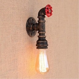 Lámpara de pared pequeña decorativa con pipa de agua sencilla y nostálgica