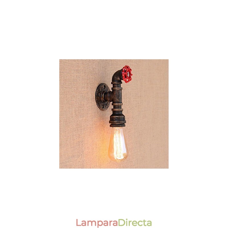 Lámpara de pared pequeña decorativa con pipa de agua sencilla y nostálgica