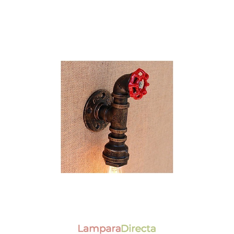 Lámpara de pared pequeña decorativa con pipa de agua sencilla y nostálgica