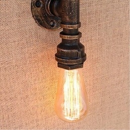 Lámpara de pared pequeña decorativa con pipa de agua sencilla y nostálgica