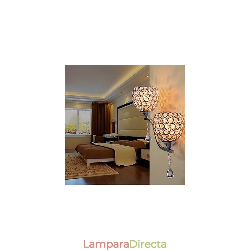 Lámpara de pared de cristal minimalista moderna para pasillo de sala de estar
