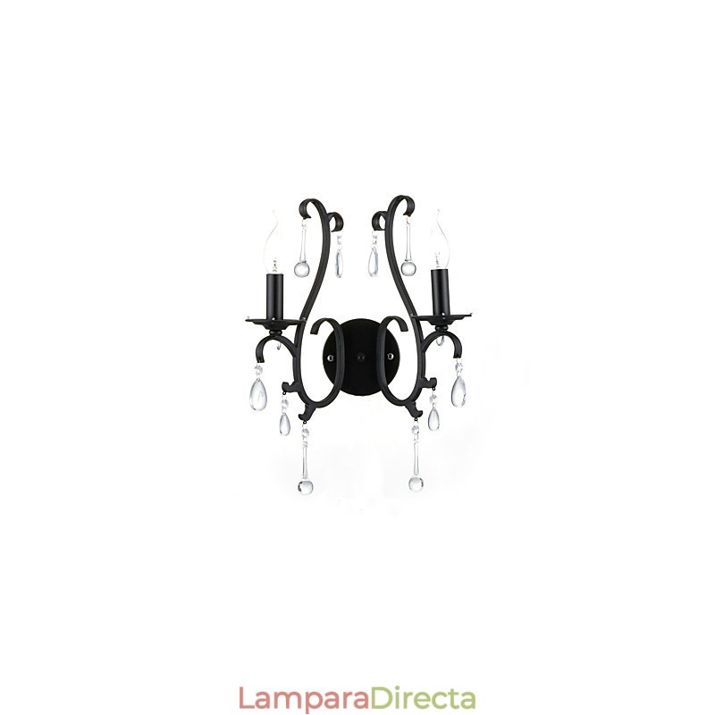 Apliques de pared con luz ambiental estilo mini con acabado cromado campestre
