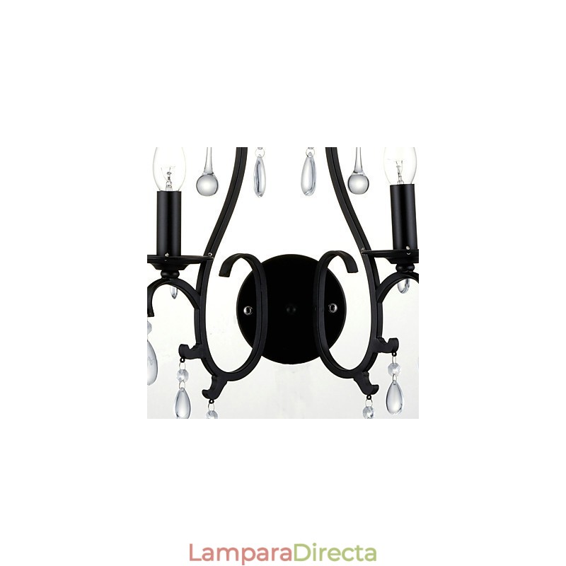 Apliques de pared con luz ambiental estilo mini con acabado cromado campestre