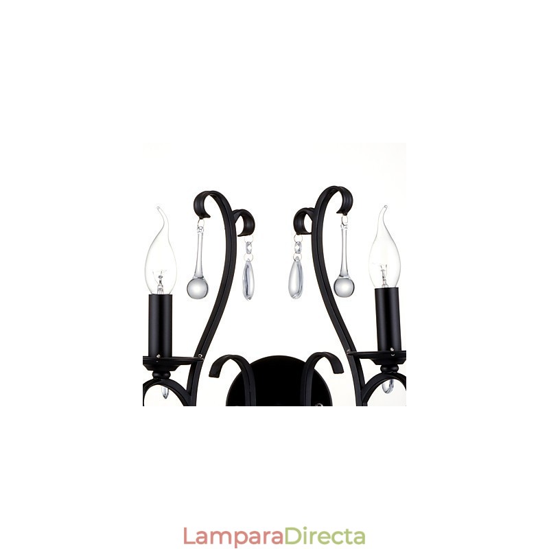 Apliques de pared con luz ambiental estilo mini con acabado cromado campestre