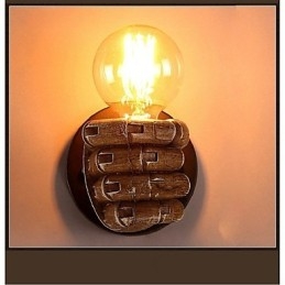 Apliques de pared con luz ambiental con pintura rústica tipo cabaña