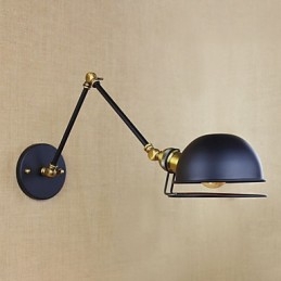 Lámpara de pared decorativa de estilo industrial retro europeo con iluminación de personajes de pueblo y brazo de hierro