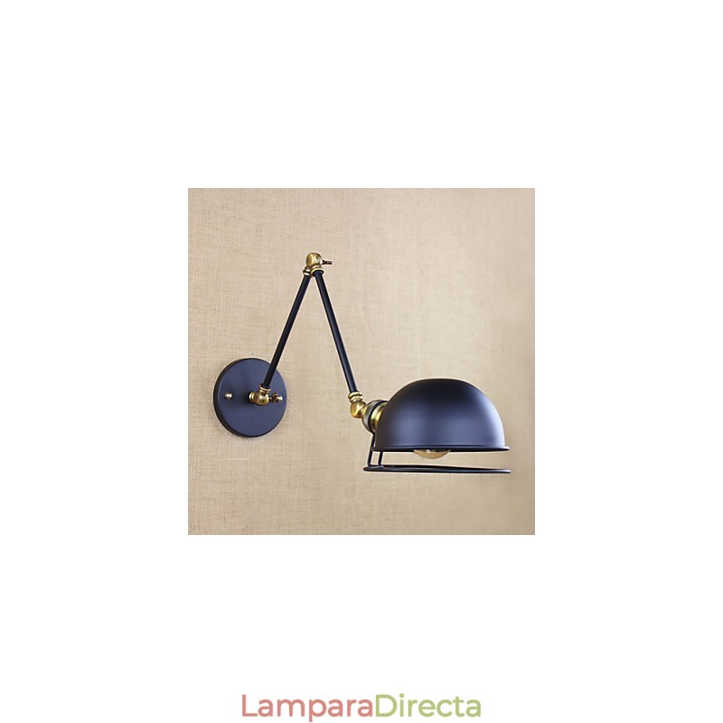 Lámpara de pared decorativa de estilo industrial retro europeo con iluminación de personajes de pueblo y brazo de hierro