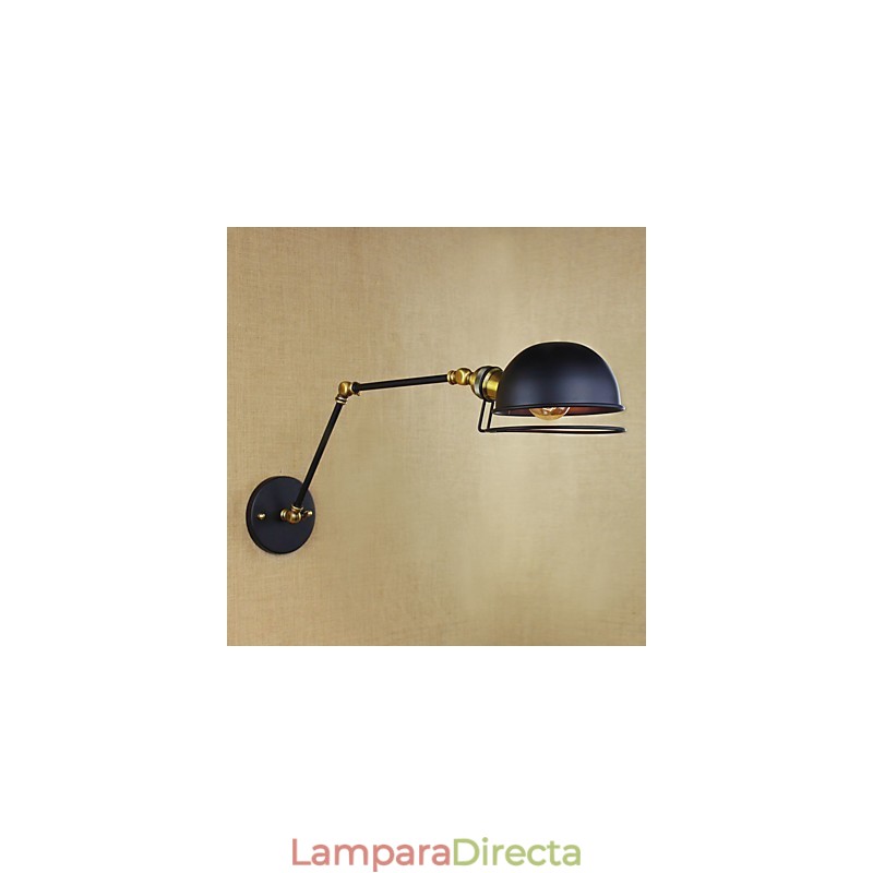 Lámpara de pared decorativa de estilo industrial retro europeo con iluminación de personajes de pueblo y brazo de hierro