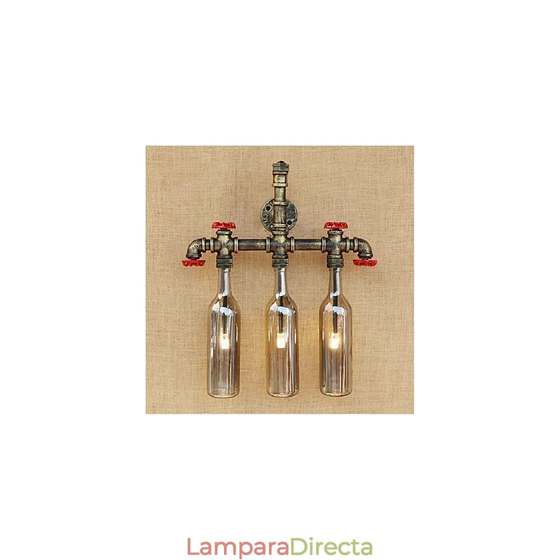 Lámpara de pared con forma de botella de agua, luz de pared gris
