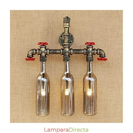 Lámpara de pared con forma de botella de agua, luz de pared gris Lámpara de pared con forma de botella de agua, luz de pared gris