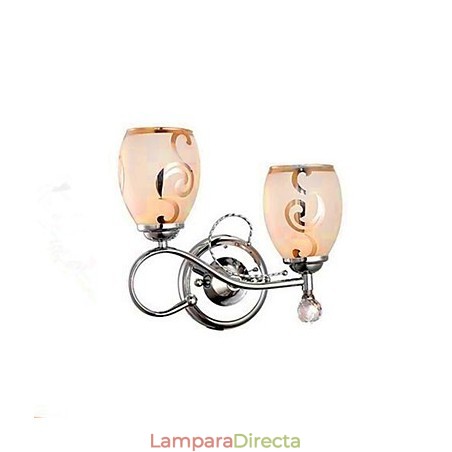 Apliques de pared con luz ambiental de estilo mini de cristal, modernos y contemporáneos, con acabado galvanizado. Apliques de pared con luz ambiental de estilo mini de cristal, modernos y contemporáneos, con acabado galvanizado.