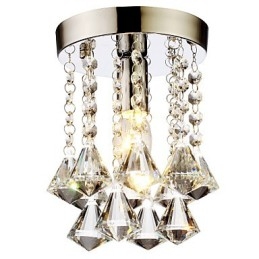 Lámpara empotrada moderna, contemporánea, tradicional, clásica, campestre, de cristal, estilo mini, de cristal cromado.