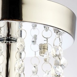 Lámpara empotrada moderna, contemporánea, tradicional, clásica, campestre, de cristal, estilo mini, de cristal cromado.