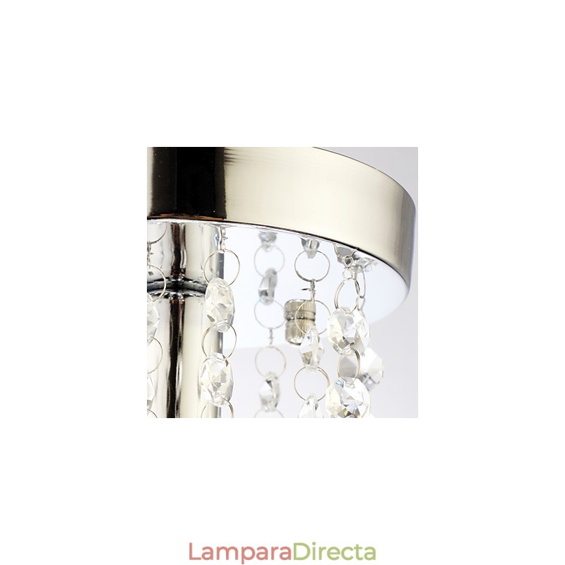 Lámpara empotrada moderna, contemporánea, tradicional, clásica, campestre, de cristal, estilo mini, de cristal cromado.