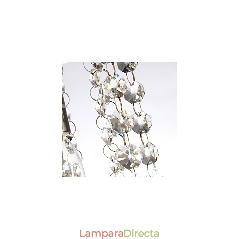 Lámpara empotrada moderna, contemporánea, tradicional, clásica, campestre, de cristal, estilo mini, de cristal cromado.