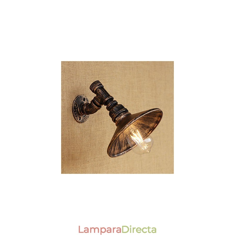 Lámpara de pared con luz ambiental estilo mini con pintura retro campestre