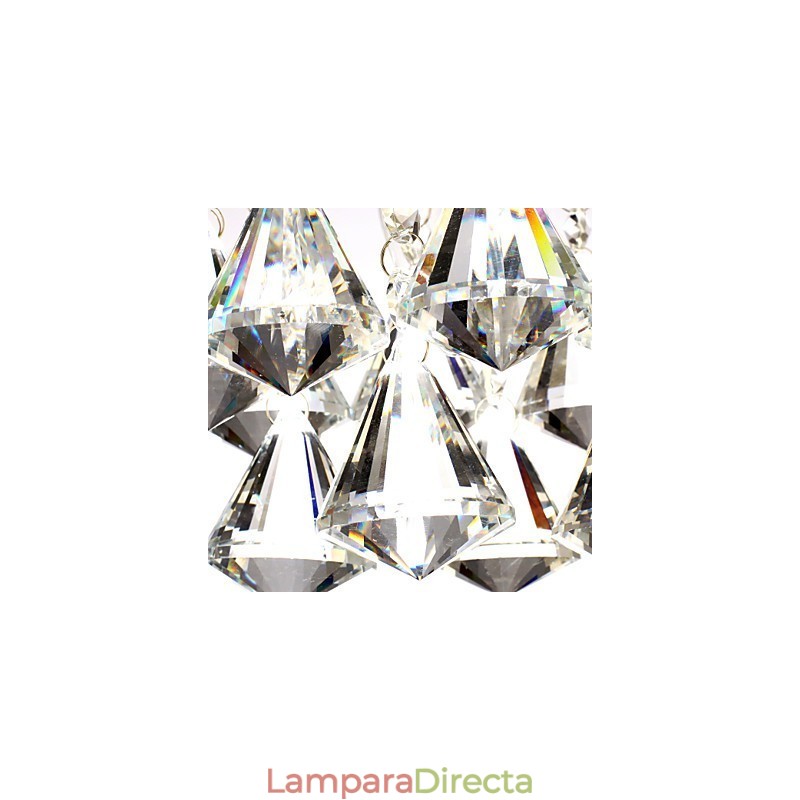 Lámpara empotrada moderna, contemporánea, tradicional, clásica, campestre, de cristal, estilo mini, de cristal cromado.