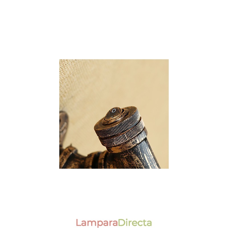 Lámpara de pared con luz ambiental estilo mini con pintura retro campestre