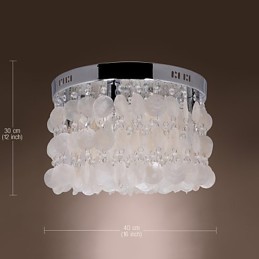 Lámpara empotrada moderna contemporánea de cristal estilo mini en cromo