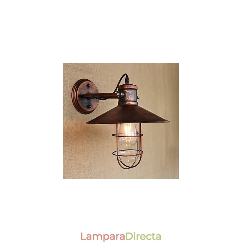 Lámparas de pared con luz descendente de estilo mini, con pintura retro rústica de estilo campestre.