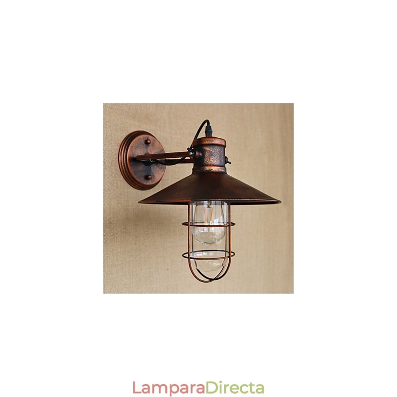 Lámparas de pared con luz descendente de estilo mini, con pintura retro rústica de estilo campestre.
