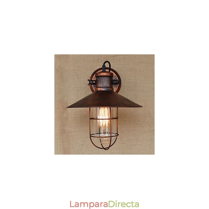 Lámparas de pared con luz descendente de estilo mini, con pintura retro rústica de estilo campestre.