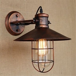Lámparas de pared con luz descendente de estilo mini, con pintura retro rústica de estilo campestre.
