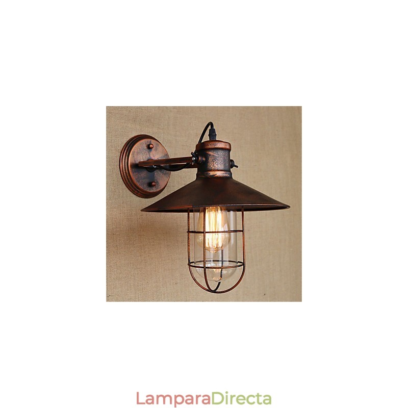 Lámparas de pared con luz descendente de estilo mini, con pintura retro rústica de estilo campestre.