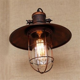 Lámparas de pared con luz descendente de estilo mini, con pintura retro rústica de estilo campestre.