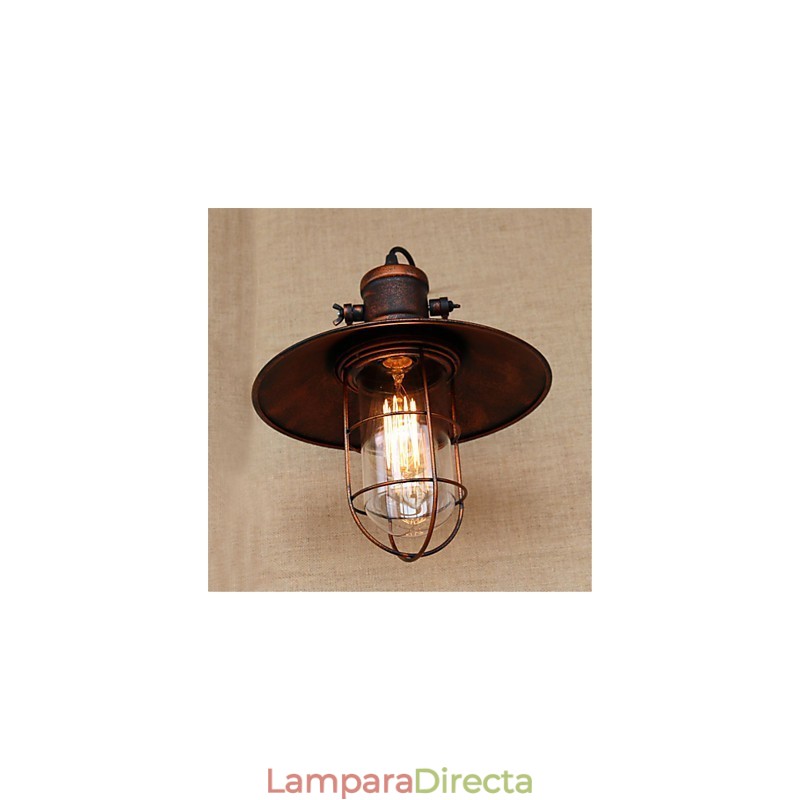 Lámparas de pared con luz descendente de estilo mini, con pintura retro rústica de estilo campestre.