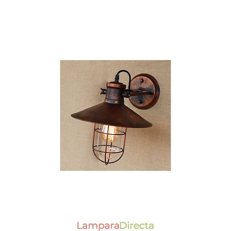 Lámparas de pared con luz descendente de estilo mini, con pintura retro rústica de estilo campestre.