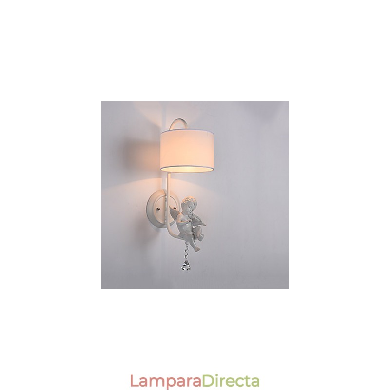 Apliques de pared con luz ambiental y protección ocular con pintura contemporánea moderna