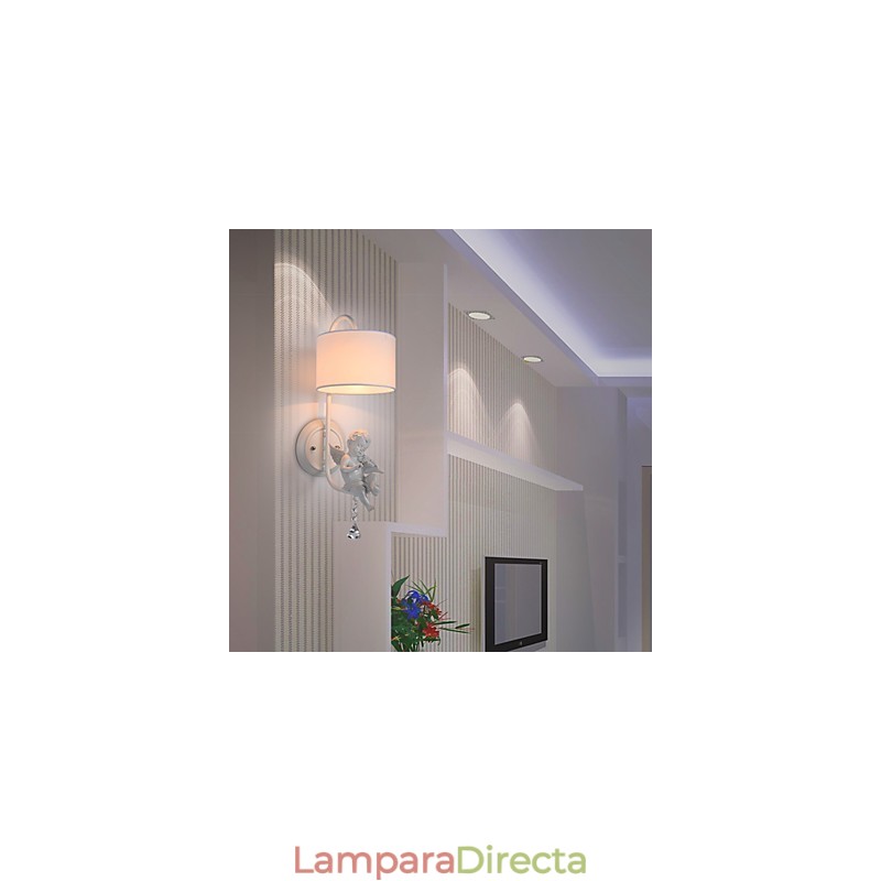Apliques de pared con luz ambiental y protección ocular con pintura contemporánea moderna