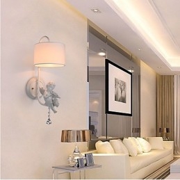 Apliques de pared con luz ambiental y protección ocular con pintura contemporánea moderna
