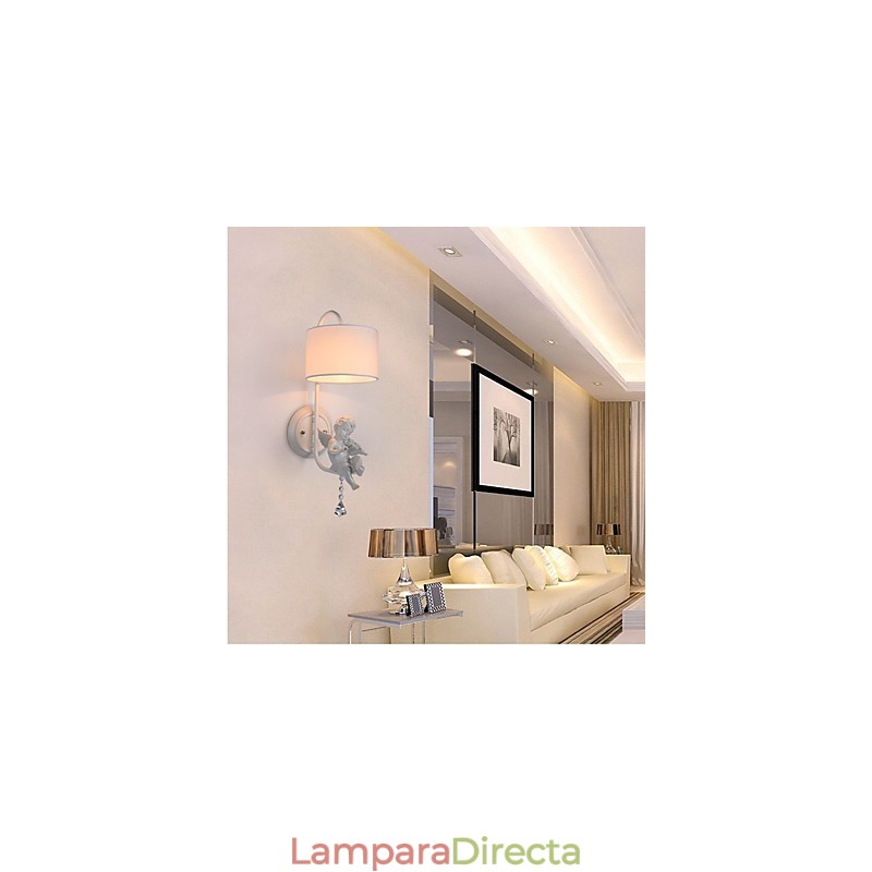 Apliques de pared con luz ambiental y protección ocular con pintura contemporánea moderna
