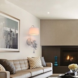 Apliques de pared con luz ambiental y protección ocular con pintura contemporánea moderna