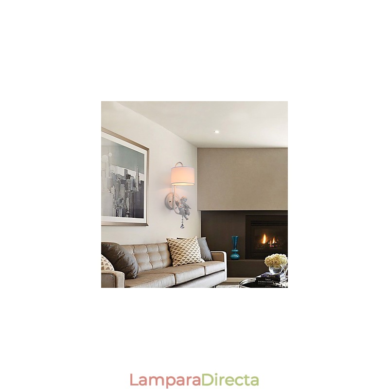 Apliques de pared con luz ambiental y protección ocular con pintura contemporánea moderna