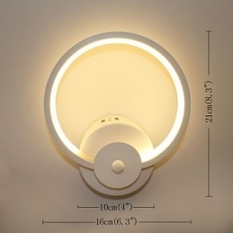 Lámpara de noche creativa minimalista moderna, lámpara empotrada para entrada, escaleras, dormitorio, iluminación de pared