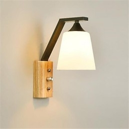 Lámpara de pared con protección ocular de estilo mini, moderna y contemporánea, con pintura retro campestre.